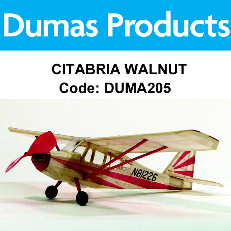 DUMAS 205 CITABRIA WALNUT SCALE 17.5 INCH WINGSPAN RUBBER POWERED DUMAS