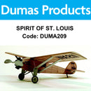 DUMAS 209 SPIRIT OF ST. LOUIS WALNUT SCALE 17.5 INCH WINGSPAN RUBBER POWERE DUMAS