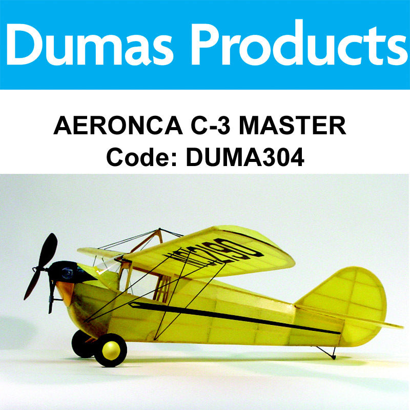 DUMAS 304 AERONCA C-3 MASTER 30 INCH WINGSPAN RUBBER POWERED DUMAS
