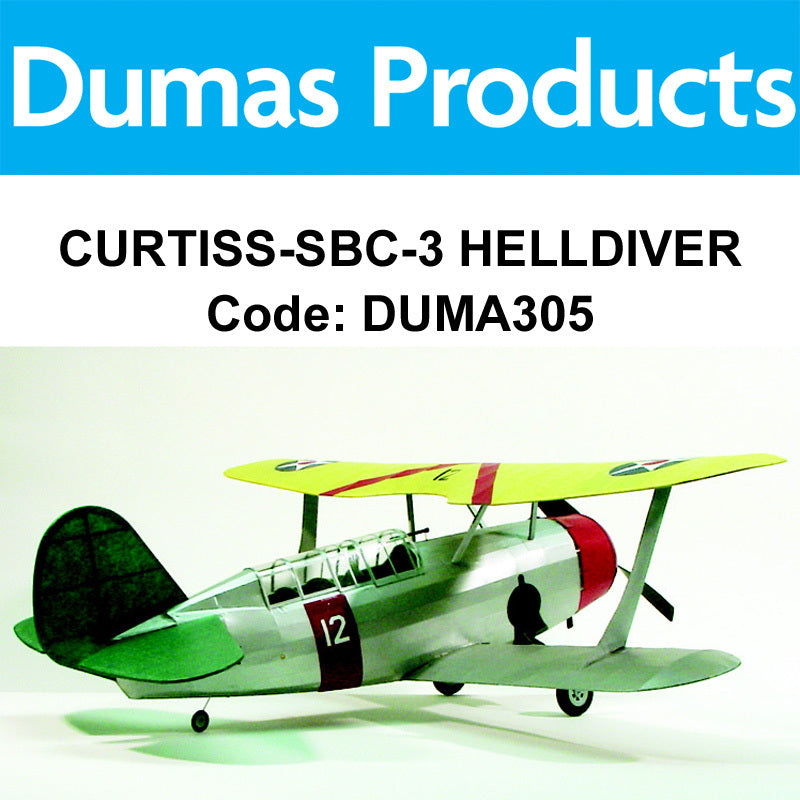 DUMAS 305 CURTISS-SBC-3 HELLDIVER 30 INCH WINGSPAN RUBBER POWERED DUMAS