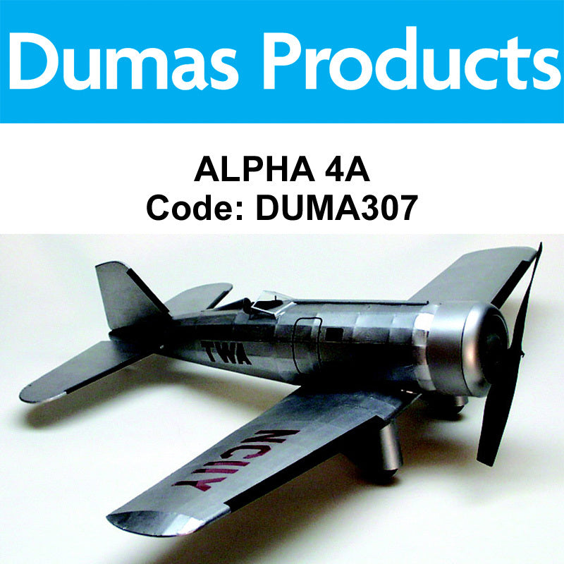 DUMAS 307 ALPHA 4A 30 INCH WINGSPAN RUBBER POWERED DUMAS