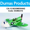 DUMAS 316 CA-12 BOOMERANG 30 INCH WINGSPAN RUBBER POWERED DUMAS