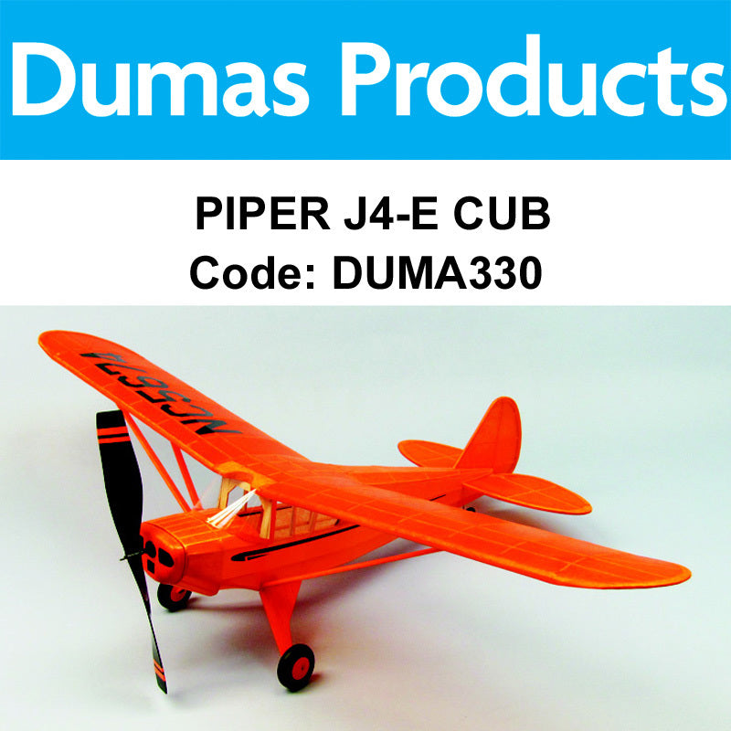 DUMAS 330 PIPER J4-E CUB COUPE 30 INCH WINGSPAN RUBBER POWERED DUMAS