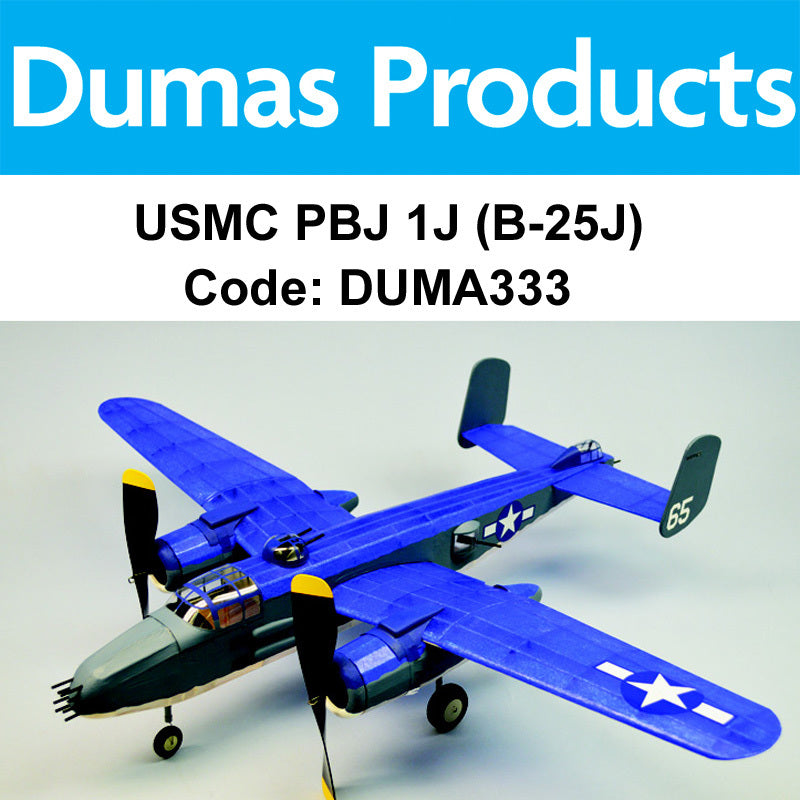DUMAS 333 USMC PBJ 1J (B-25J) 30 INCH WINGSPAN RUBBER POWERED DUMAS