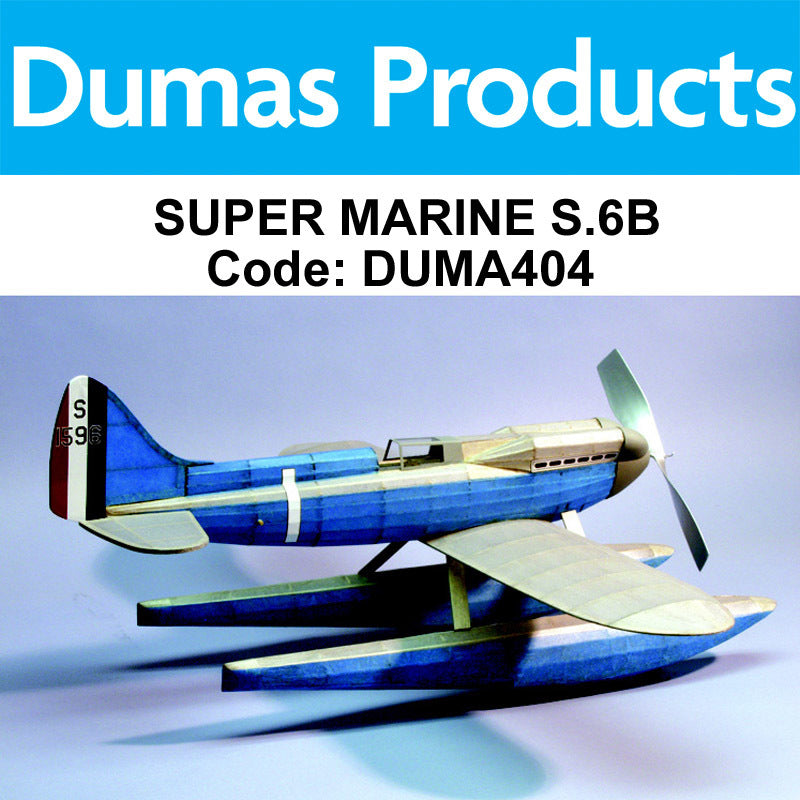 DUMAS 404 SUPER MARINE S.6B  RUBBER POWER 27 INCH WINGSPAN RUBBER POWERED DUMAS