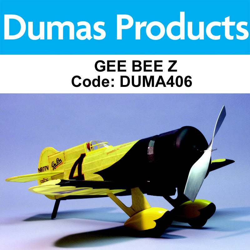 DUMAS 406 GEE BEE Z  RUBBER POWERED 29 INCH WINGSPAN RUBBER POWERED DUMAS