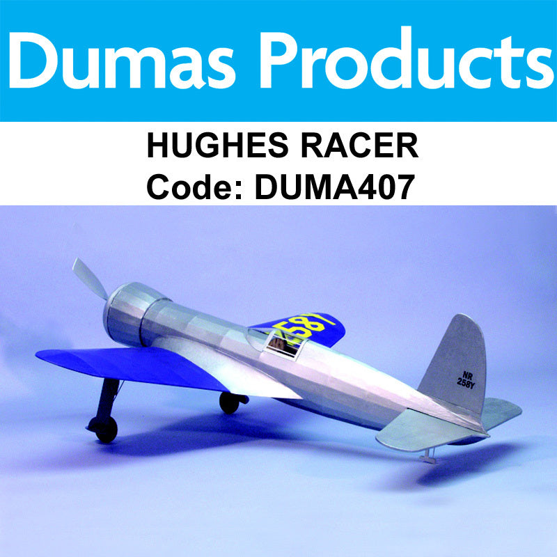 DUMAS 407 WINGSPAN HUGHES RACER 30 INCH WINGSPAN RUBBER POWERED DUMAS