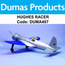 DUMAS 407 WINGSPAN HUGHES RACER 30 INCH WINGSPAN RUBBER POWERED DUMAS
