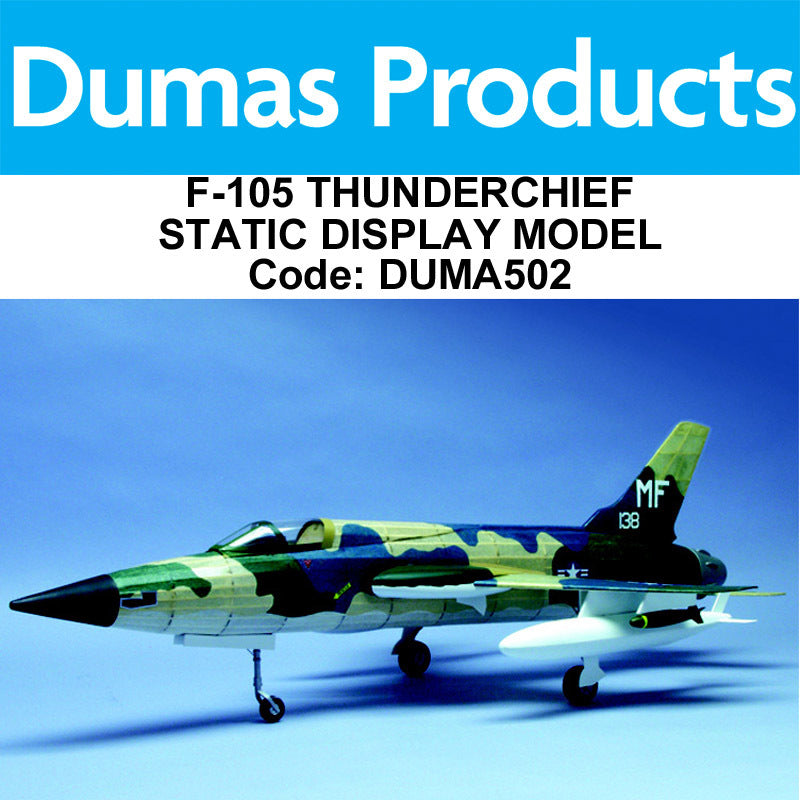 DUMAS 502 15 INCH WINGSPAN F-105 THUNDERCHIEF STATIC DISPLAY MODEL DUMAS