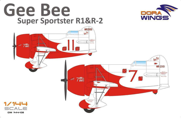 DWG14402 Dora Wings 1/144 Gee Bee Super Sportster R1&R-2 (2 in 1) Plastic Model Kit [14402]