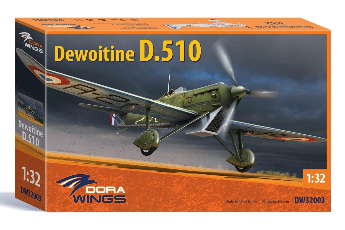 DWG32003 Dora Wings 1/32 Dewoitine D.510 Plastic Model Kit [32003] Dora Wings