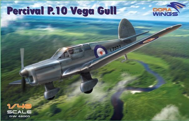 DWG48005 Dora Wings 1/48 Percival P.10 Vega Gull (military service) Plastic Model Kit [48005] Dora Wings