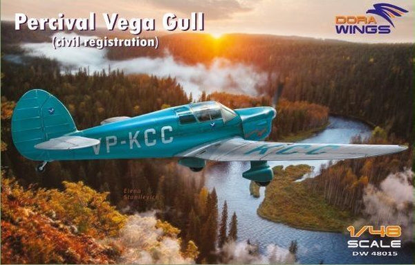 DWG48015 Dora Wings 1/48 Percival Vega Gull (civil registration) Plastic Model Kit [48015]