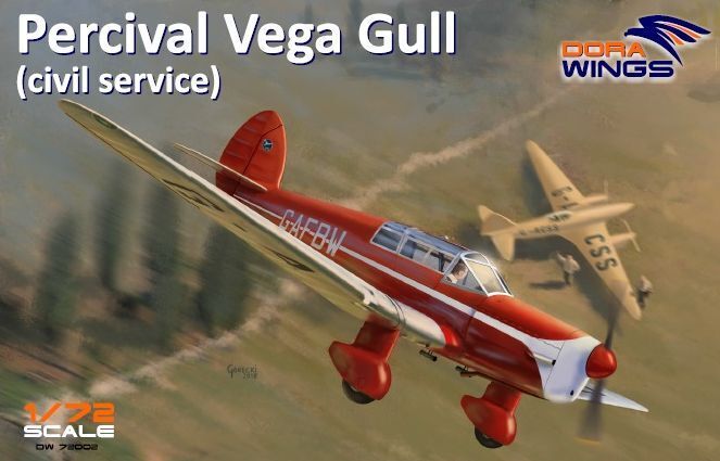 DWG72002 Dora Wings 1/72 Percival Vega Gull (civil registration) Plastic Model Kit [72002] Dora Wings