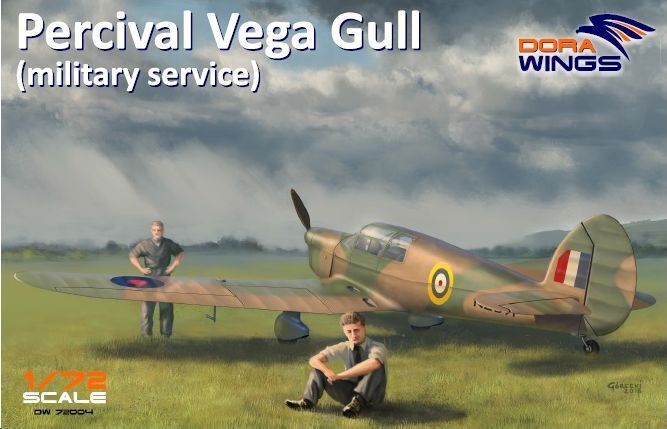 DWG72004 Dora Wings 1/72 Percival Vega Gull (military service) Plastic Model Kit [72004] Dora Wings