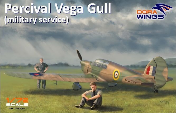 DWG72004 Dora Wings 1/72 Percival Vega Gull (military service) Plastic Model Kit [72004]