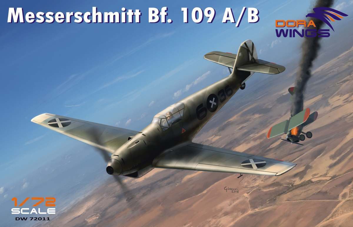 DWG72011 Dora Wings 1/72 Messershmitt Bf.109 A/B Legion Condor Plastic Model Kit [72011] Dora Wings