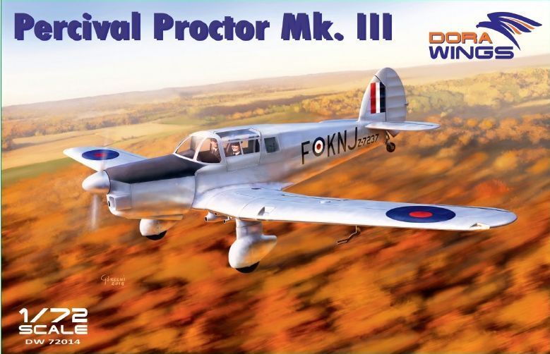 DWG72014 Dora Wings 1/72 Percival Proctor Mk.III Plastic Model Kit [72014] Dora Wings