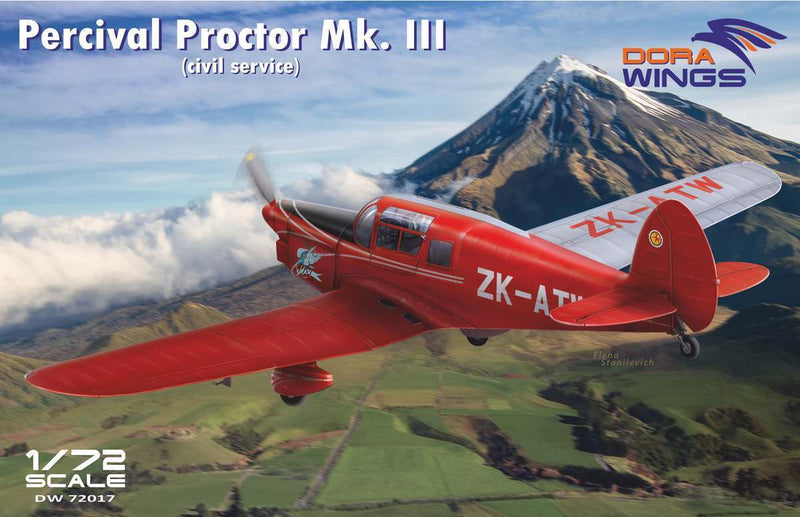 DWG72017 Dora Wings 1/72 Percival Proctor Mk.III (civil registration) Plastic Model Kit [72017]