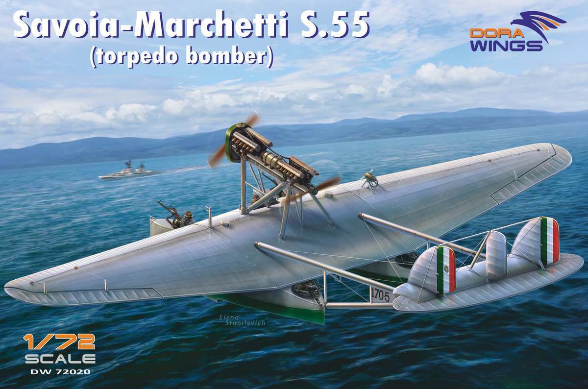 DWG72020 Dora Wings 1/72 Savoia-Marchetti S.55 (torpedo bomber) Plastic Model Kit [72020] Dora Wings