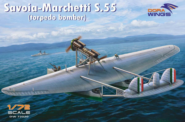 DWG72020 Dora Wings 1/72 Savoia-Marchetti S.55 (torpedo bomber) Plastic Model Kit [72020]