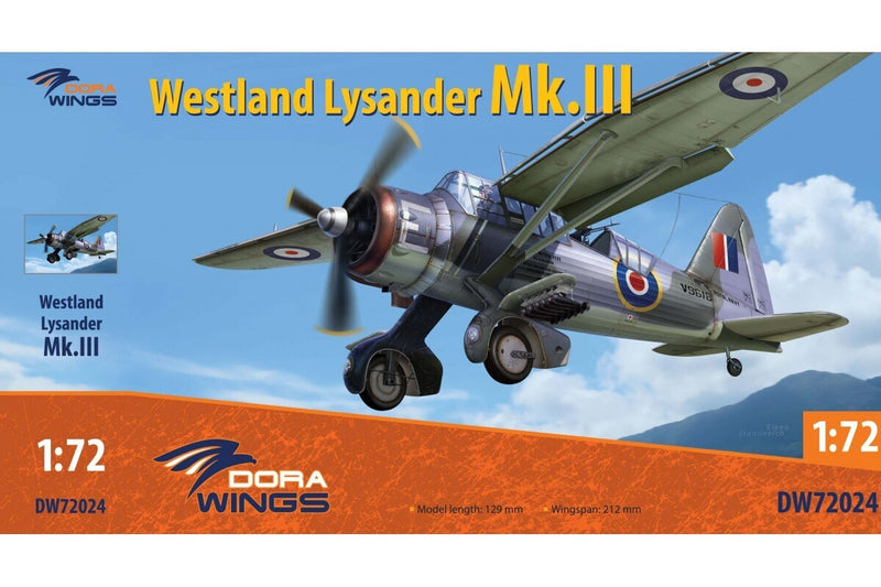 DWG72024 Dora Wings 1/72 Westland Lysander Mk.III  Plastic Model Kit [72024]