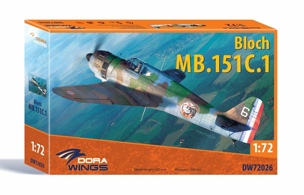 DWG72026 Dora Wings 1/72 Bloch MB 151C.1 Plastic Model Kit [72026] Dora Wings