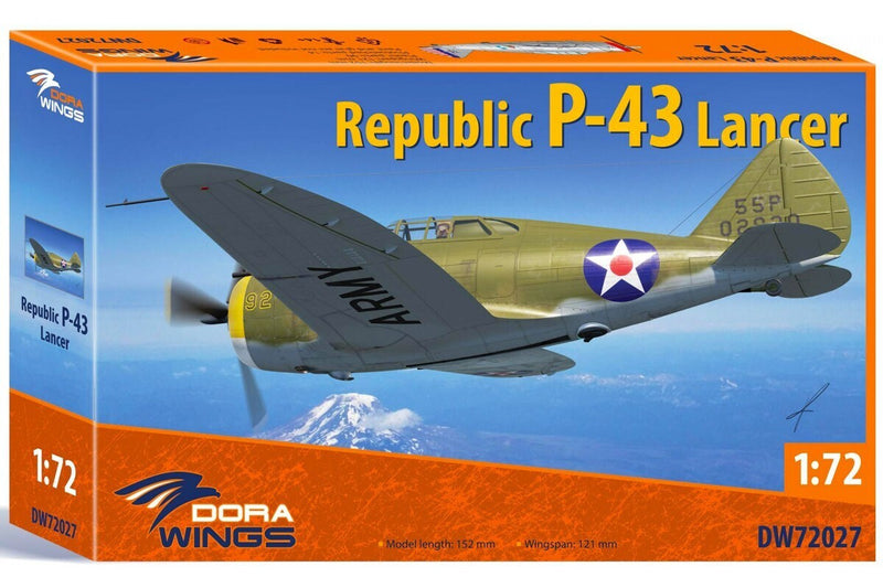 DWG72027 Dora Wings 1/72 Republic P-43 Lancer Plastic Model Kit [DW72027] [72027]