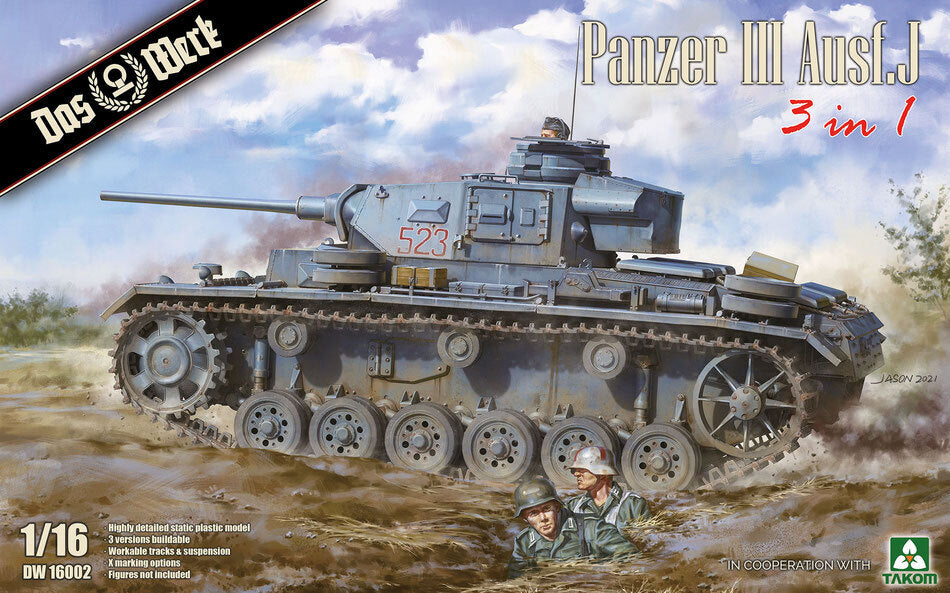 Das Werk 1/16 Panzer III Ausf. J (3 in 1) Plastic Model Kit [DW16002]