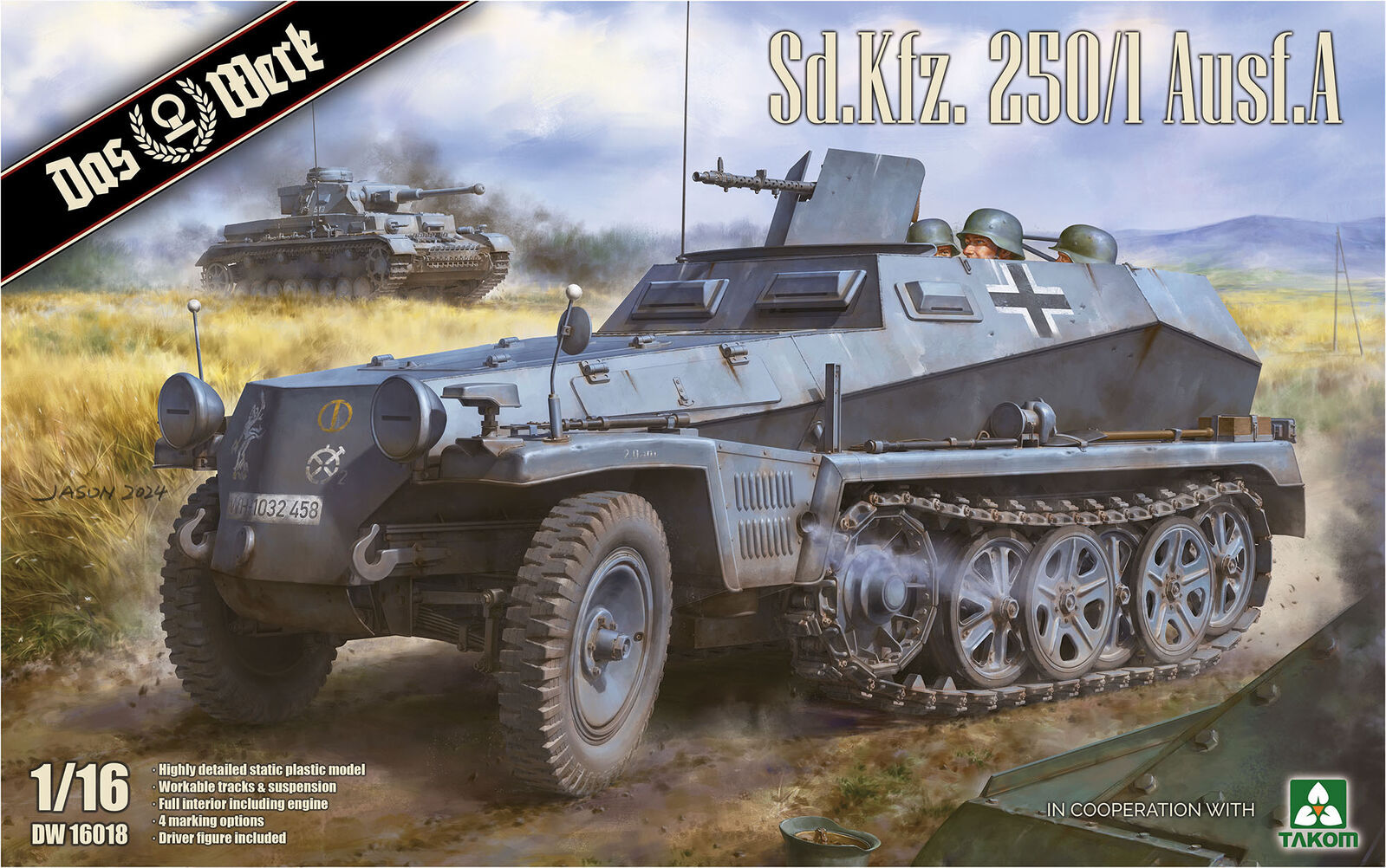 Das Werk 1/16 Sd.Kfz 250/1 Ausf.A Plastic Model Kit [DW16018]
