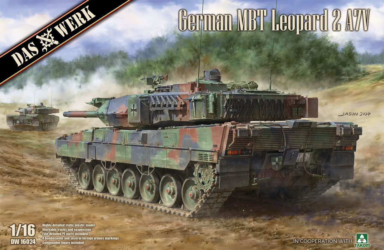 Das Werk 1/16 German MBT Leopard 2 A7V Plastic Model Kit [DW16024]