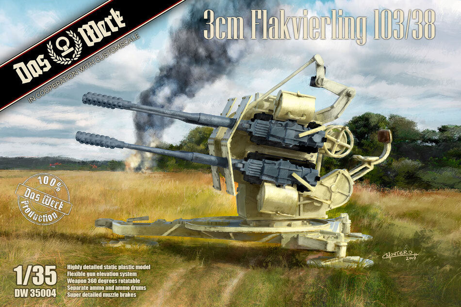 Das Werk 1/35 3cm Flakvierling 103/38 Plastic Model Kit [DW35004]