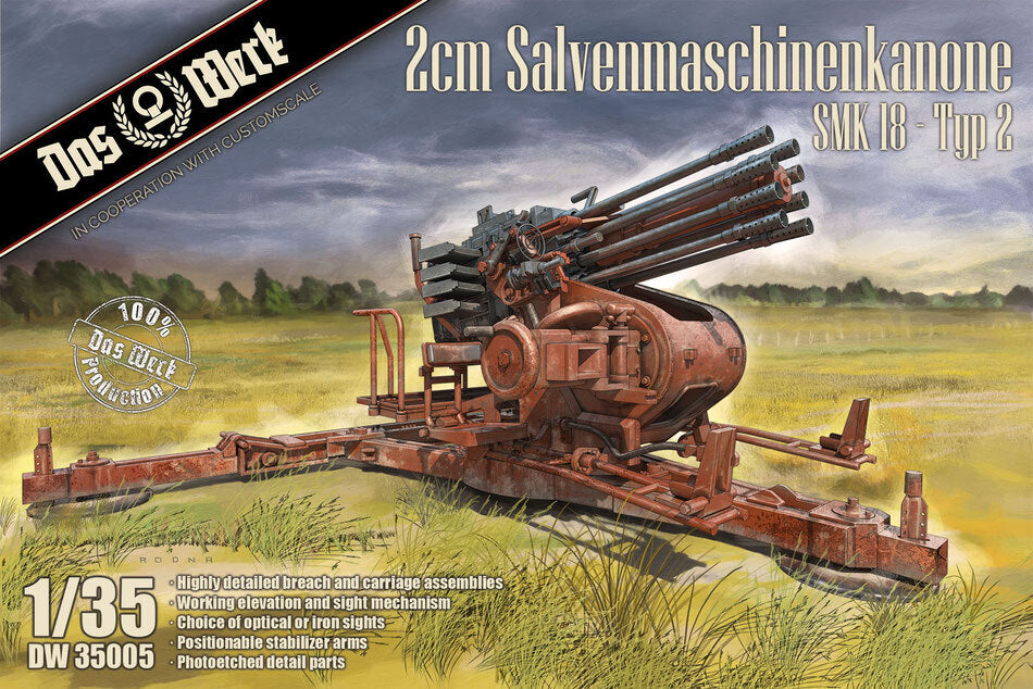 Das Werk 1/35 2cm Salvenmaschinenkanone SMK 18 Typ-2 Plastic Model Kit [DW35005]