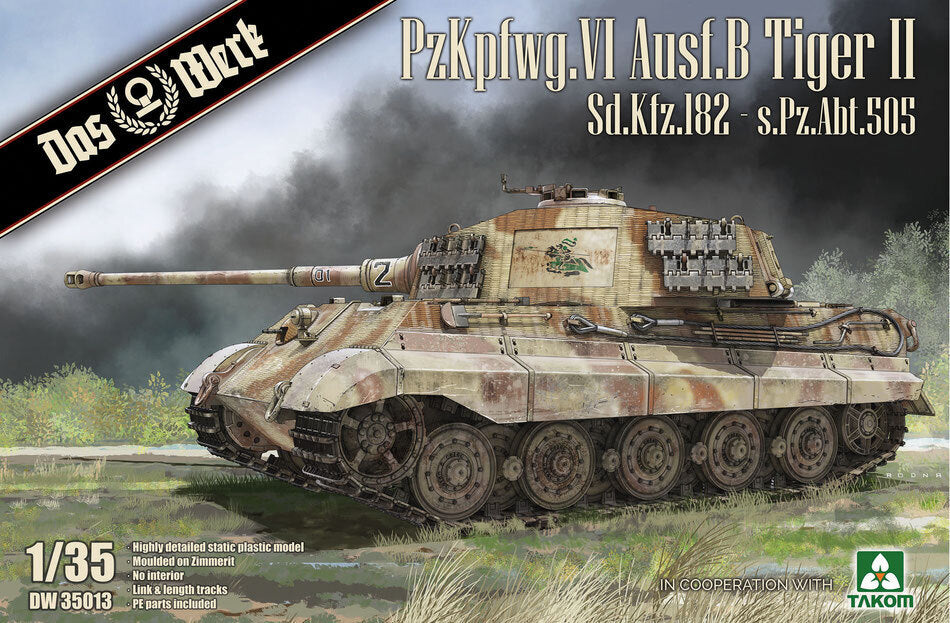 Das Werk 1/35 PzKpfwg.VI Ausf.B Tiger II Sd.Kfz.182 Plastic Model Kit [DW35013]