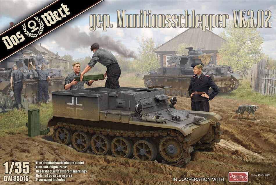 Das Werk 1/35 Gepanzerter Munitionsschlepper VK3.02 Plastic Model Kit [DW35016]