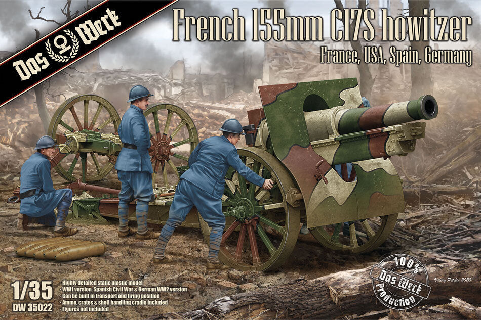 Das Werk 1/35 French 155mm C17S howitzer Plastic Model Kit [DW35022]