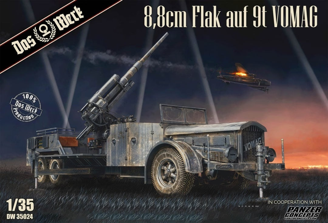 Das Werk 1/35 8,8 cm Flak on a 9t VOMAG Plastic Model Kit [DW35024]
