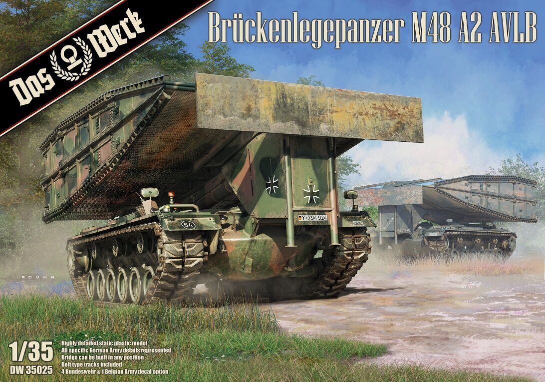 Das Werk 1/35 BrÃ¼ckenlegepanzer M48A2 AVLB Plastic Model Kit