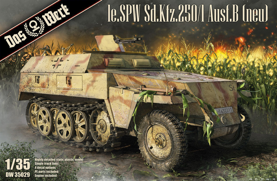 Das Werk 1/35 Sd.Kfz.250/1 Ausf.B Neu Plastic Model Kit [35029]