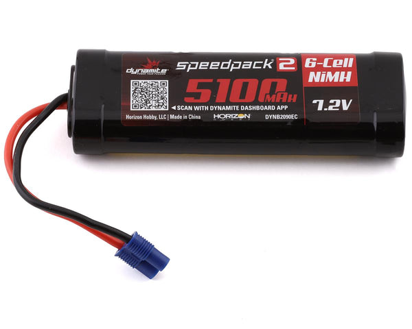 DYNB2090EC Dynamite 5100mah 7.2v NiMH Speed Pack Battery with EC3 Connector