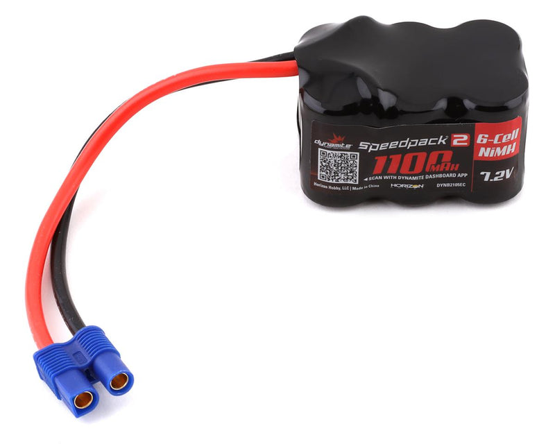 DYNB2105EC Dynamite SpeedPack2 1100mah 7.2v Flat NiMH Receiver Battery with EC3 Connector