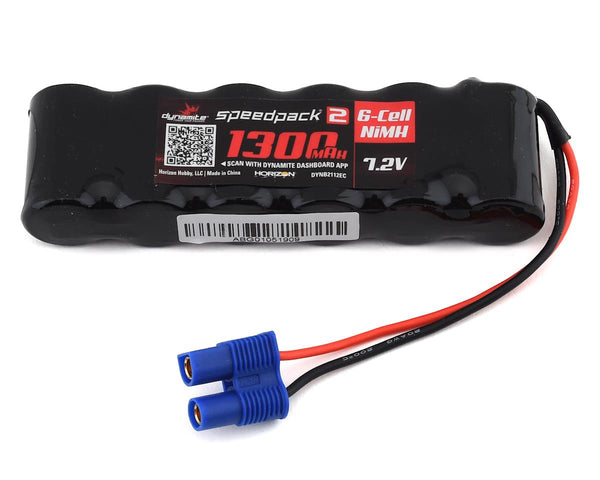 DYNB2112EC Dynamite 1300mah 7.2v NiMH 2/3A Speed Pack Battery with EC3 Connector