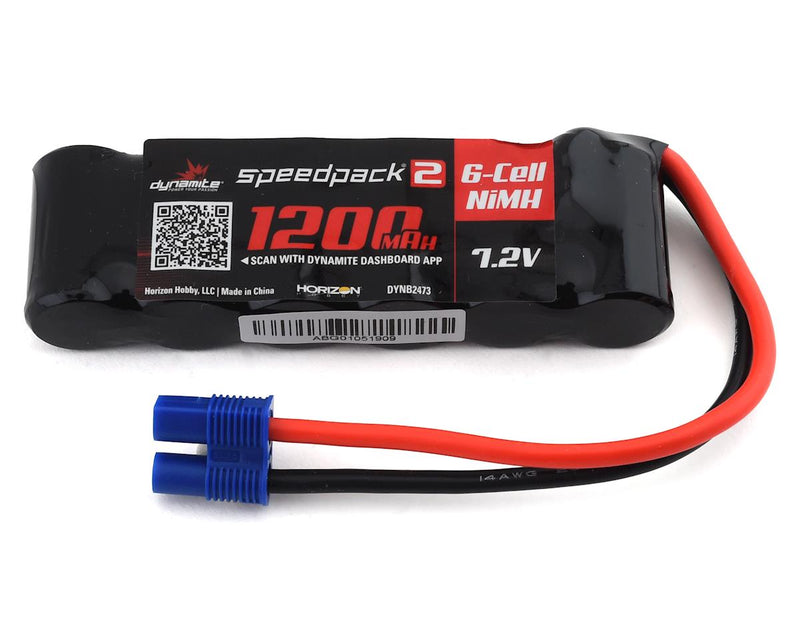 DYNB2473 Dynamite 1200mah 7.2v NiMH Long Battery Pack with EC3 Connector