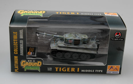 Easy Model 1/72 Tiger 1 Middle Type - s.SS-Pz.Abt.101 Normandy, 1944 Assembled Model [36216]