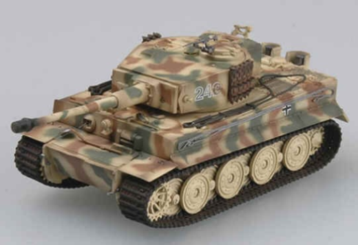 Easy Model 1/72 Tiger 1 (Late prod) SS Pz.Abt.102 1944 Normandy Tiger 242 Assembled Model [36221]