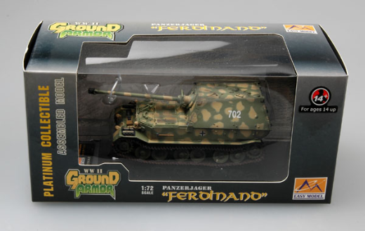 Easy Model 1/72 Panzerjager Ferdinand€ - 654th Panzerjager Abt 'Kursk' 1943 Assembled Model [36223]