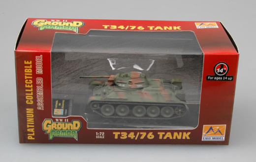 Easy Model 1/72 T-34/76 - Russian Army Model 1942 South Russia Assembled Model [36266]