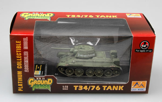 Easy Model 1/72 T-34/76 - Russian Army Model 1943 ( 1943 Autumn) Assembled Model [36267]