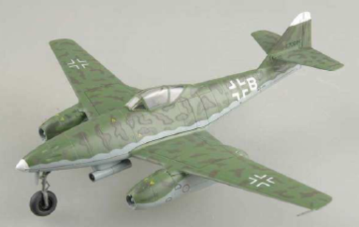 Easy Model 1/72 Me262 Messerschmitt A-2a, 9K+BH of 1./KG51, Base at Rheine Assembled Model [36405]