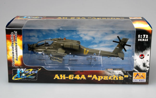 Easy Model 1/72 Helicopter - AH-64A Apache Israel Air Force No. 941  Assembled Model [37027]